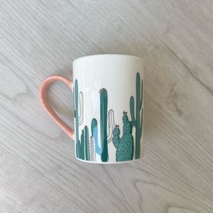 Cactus mug in pink and green